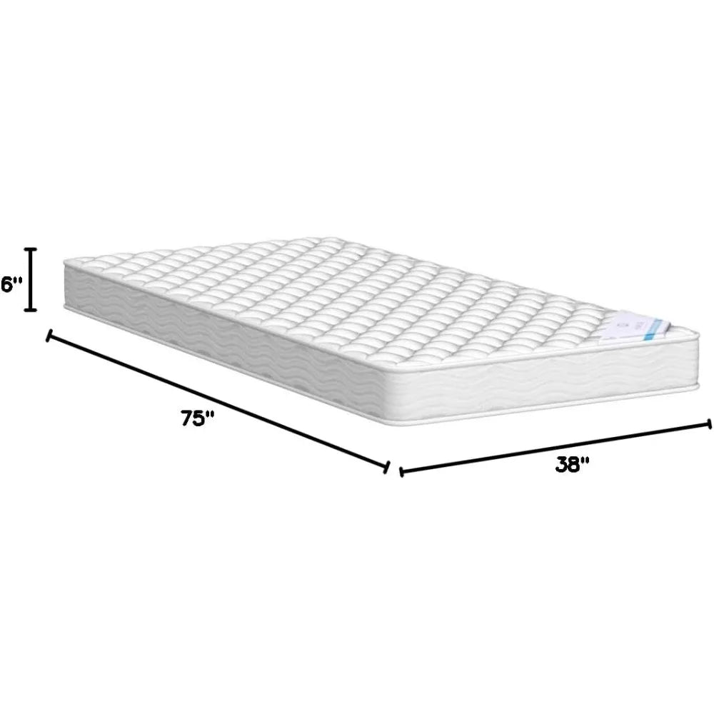  Twin Bed Mattress - Hybrid Euro Top Comfort Sleep - Eco-Friendly, Breathable Innerspring Twin Bed Size Mattress