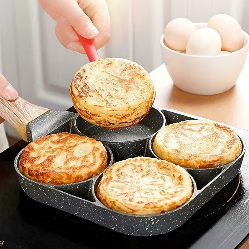 Non-Stick 4-Hole Omelette Pan - Easy Clean & Versatile