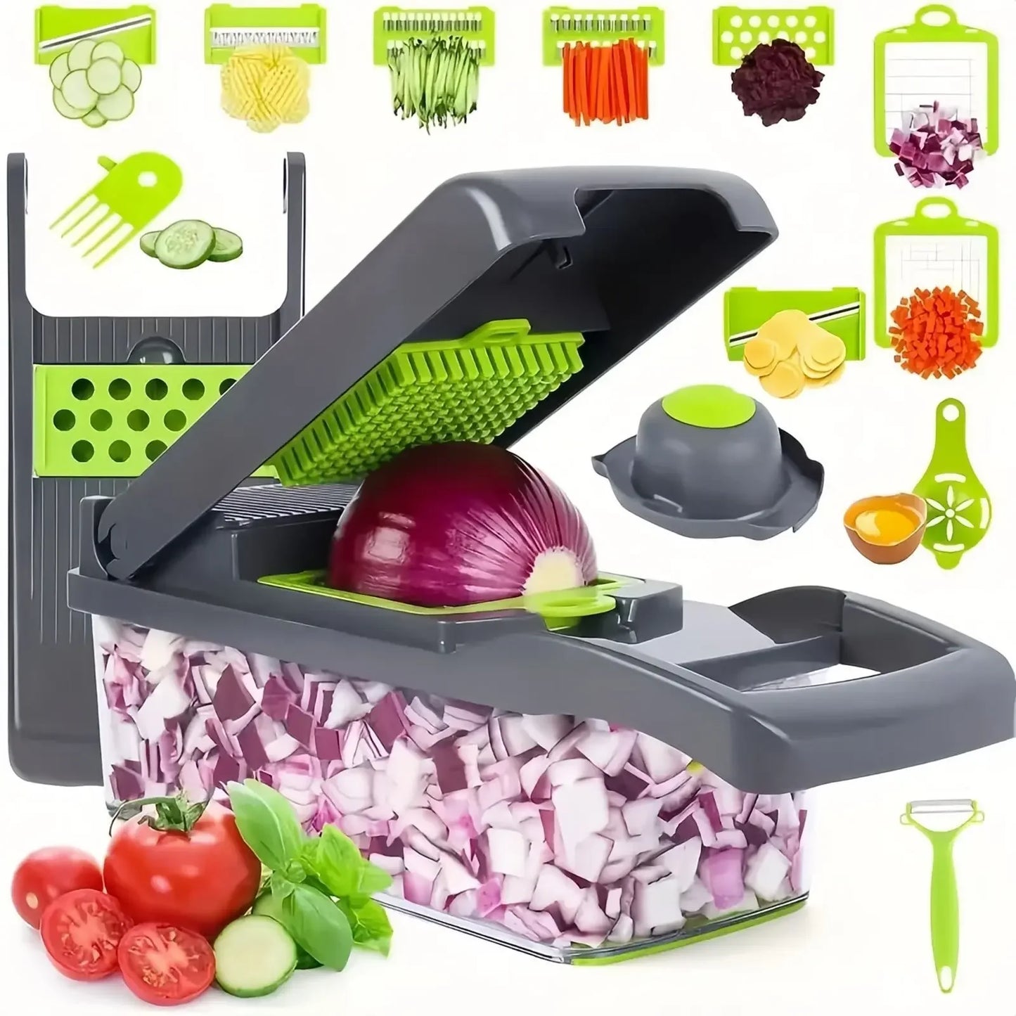 Multifunctional Veggie Chopper & Slicer - 14/16 in 1 Kitchen Tool