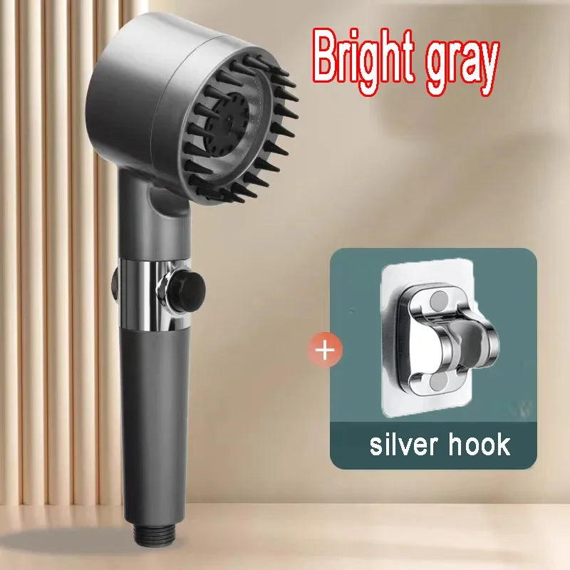 High Pressure Shower Head: 4-Mode Rain Shower with Filter