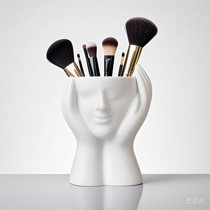  Makeup Organizer- Creative Face Design Storage Cup