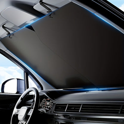 Retractable Car Sunshade - Titanium Silver UV Protection