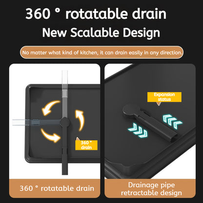 Stainless Steel Dish Rack - Adjustable Over Sink Organizer