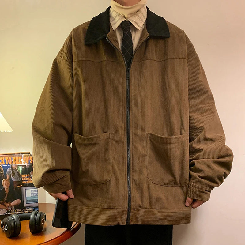 Vintage Bomber Jacket 2025 - Men's Cargo Windbreaker Coat