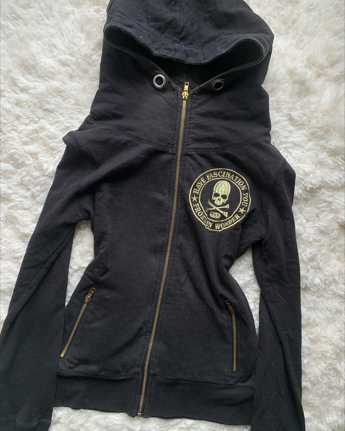 Y2K Retro Skull Hoodie - Slim Fit Gothic Harajuku Jacket