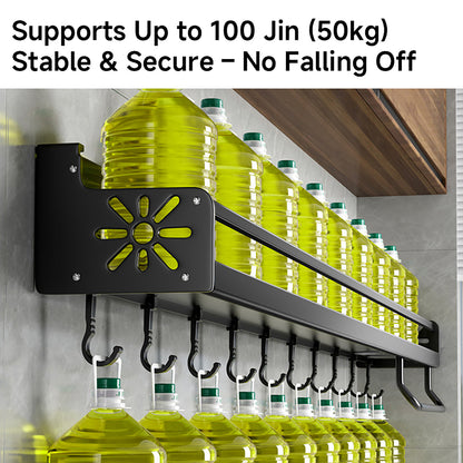 Metal Kitchen Shelf No-Punch Large Capacity Storage Rack