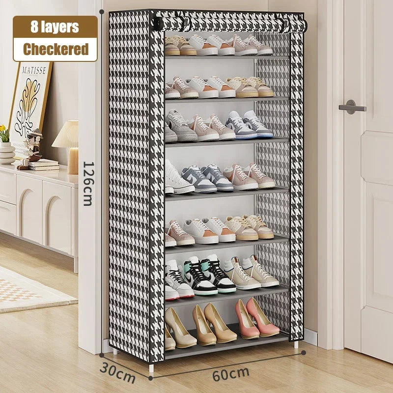 Multilayer Shoe Rack: Dustproof, Space-Saving Corner Organizer