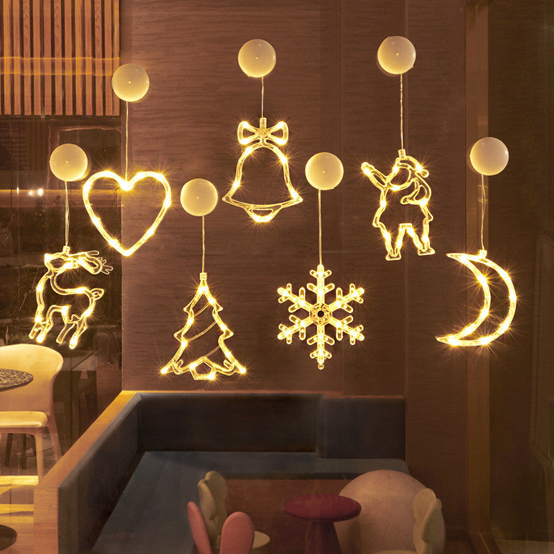 Christmas LED Lights: Warm Battery-Powered Window Decor