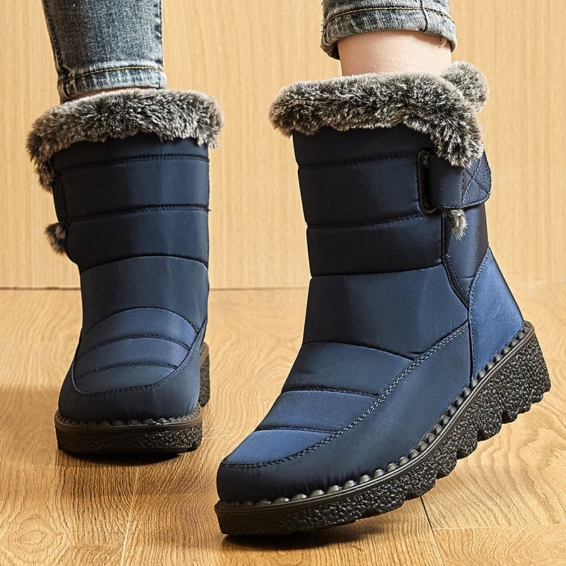 Women's Waterproof Snow Boots - Trendy 2025 Ankle Low Heels