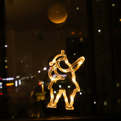 Christmas LED Lights: Warm Battery-Powered Window Decor