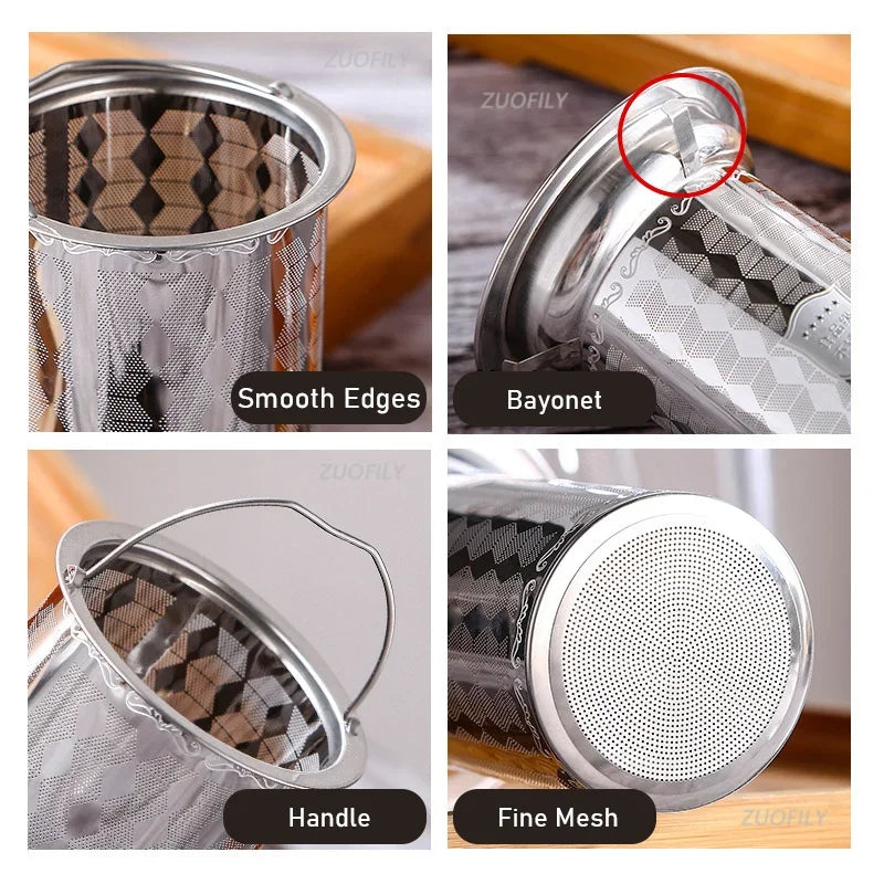 Stainless Steel Tea Strainer - Reusable Mesh Infuser Basket