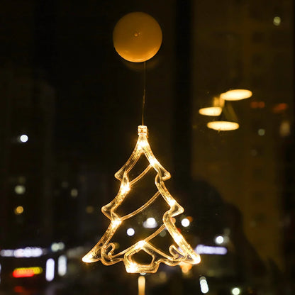 Christmas LED Lights: Warm Battery-Powered Window Decor