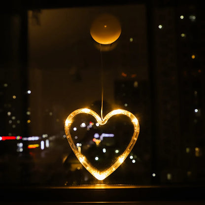 Christmas LED Lights: Warm Battery-Powered Window Decor