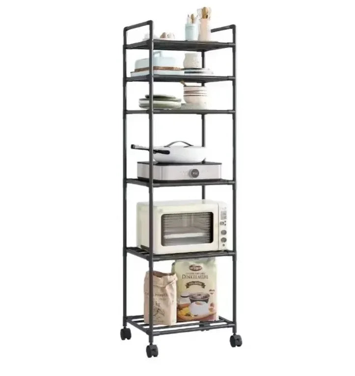 Durable Multi-Tier Storage Cart for Kitchen & Bathroom