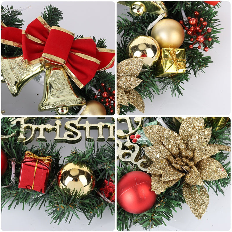 LED Christmas Wreath 30/40cm - Front Door & Window Decor
