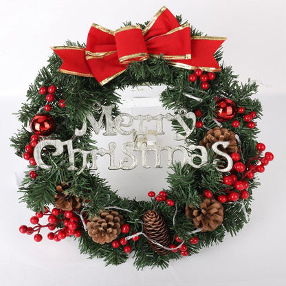 LED Christmas Wreath 30/40cm - Front Door & Window Decor