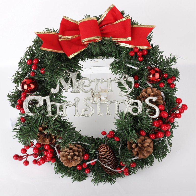 LED Christmas Wreath 30/40cm - Front Door & Window Decor