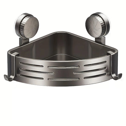 Triangular Suction Cup Bathroom Shelf - No Drilling Needed