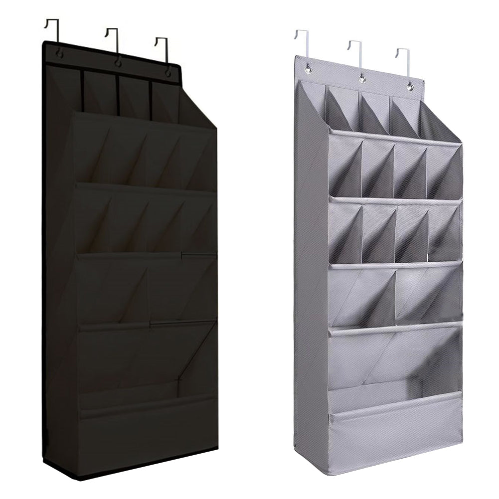 Over The Door Shoe Organizer - 12 Pair Large Pocket 