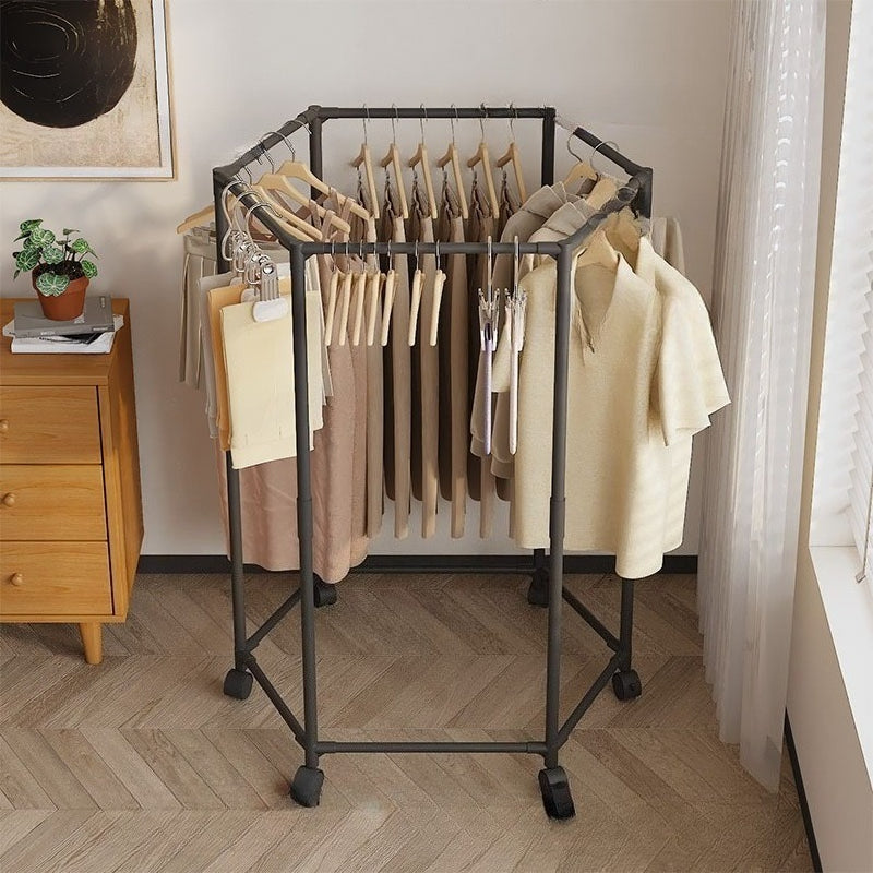 Hexagon Rotating Clothes Rack & Coat Hanger Stand