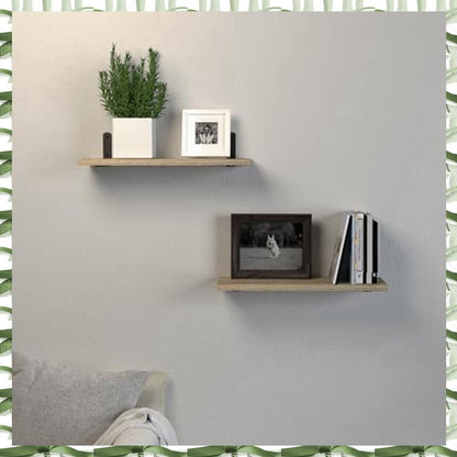 Floating Shelf Wooden- Black Wall Mounted Decor & Storage