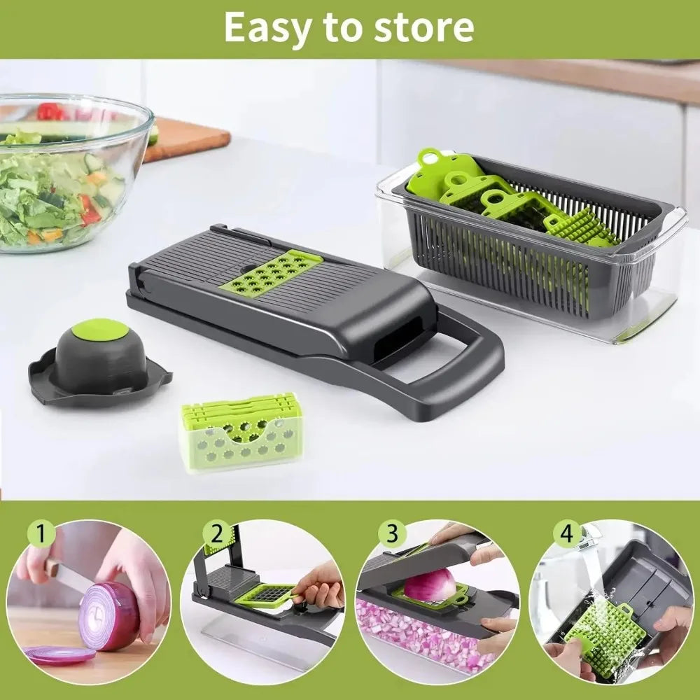 Multifunctional Veggie Chopper & Slicer - 14/16 in 1 Kitchen Tool