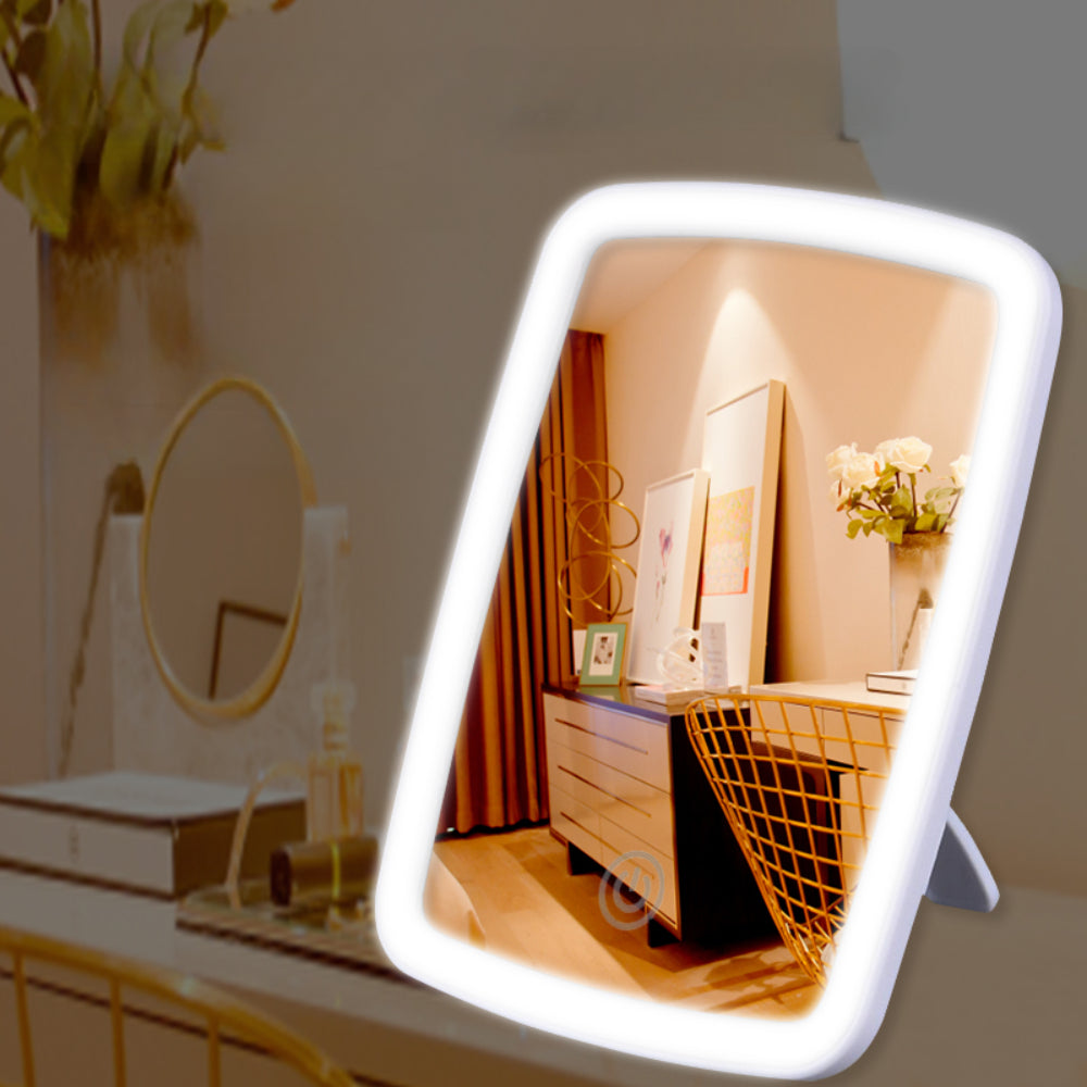 LED Mirror Travel Makeup: Portable, Foldable & Bright