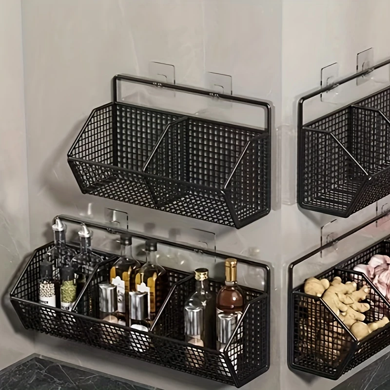 Wall Mounted Kitchen Storage Basket - Durable Wire Rack