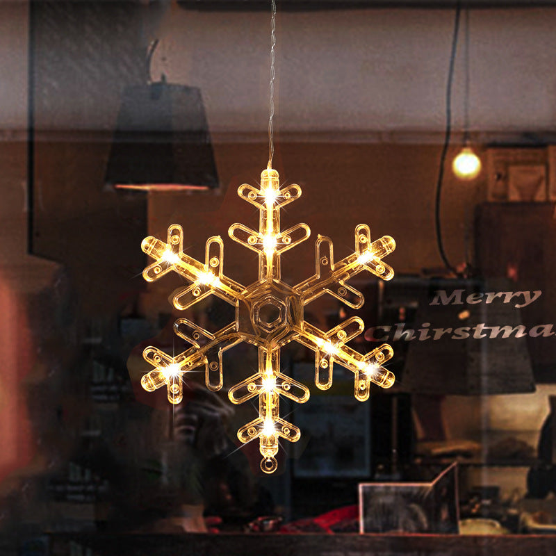 Christmas LED Lights: Warm Battery-Powered Window Decor