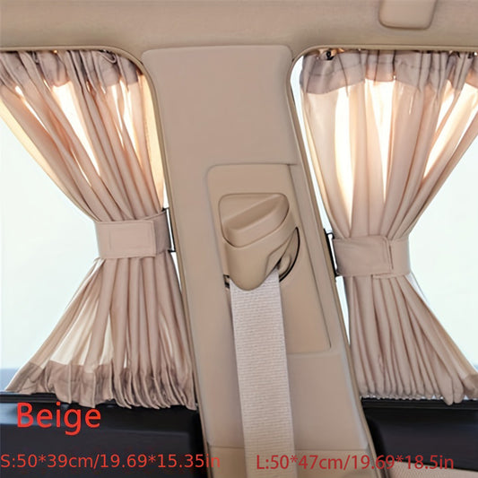 Universal Car Sun Shade Curtains - UV Protection & Privacy