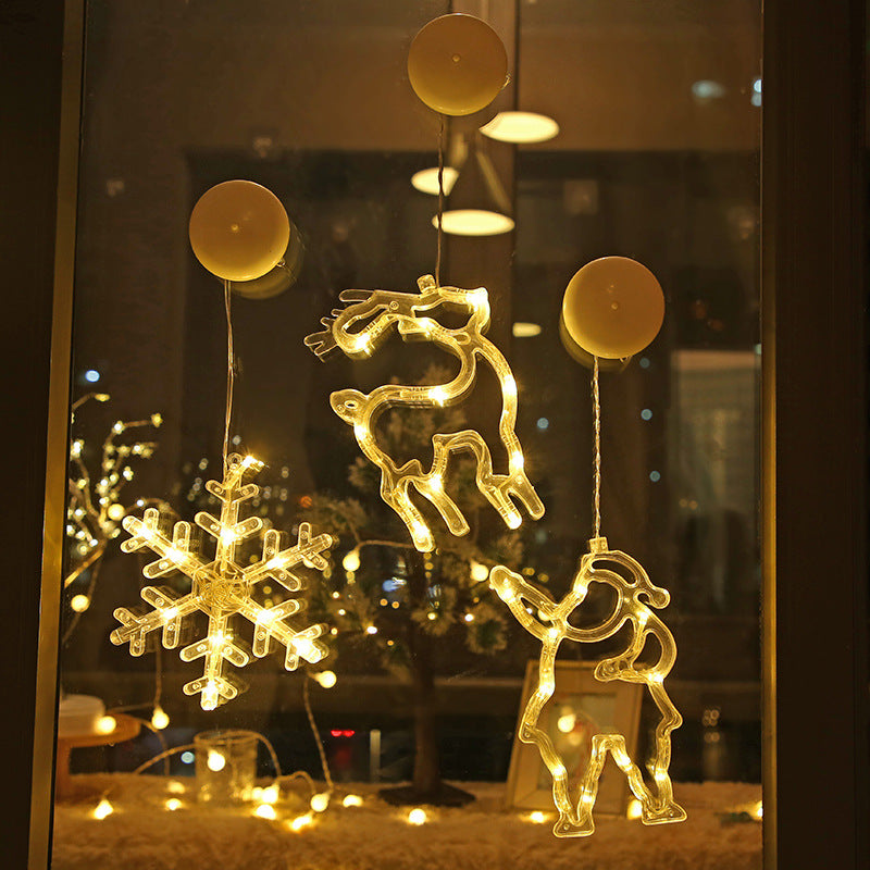 Christmas LED Lights: Warm Battery-Powered Window Decor