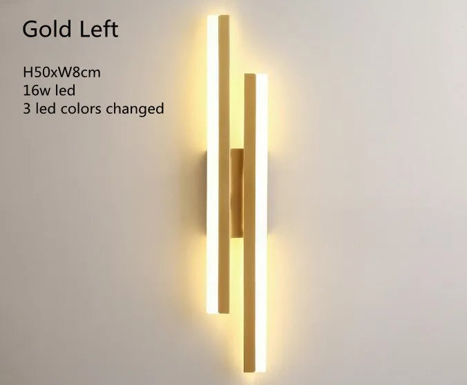 LED Wall Lamp Sconce - Dimmable 3-Color Modern Bedroom Light