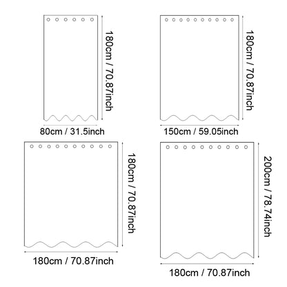 Shower Curtain PEVA Waterproof Silk Grain Liner