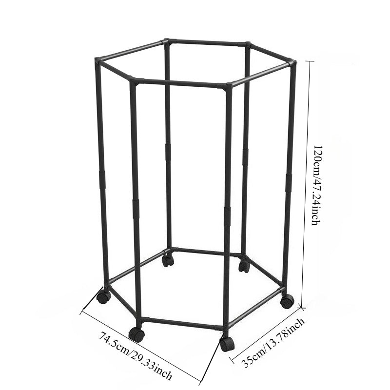 Hexagon Rotating Clothes Rack & Coat Hanger Stand