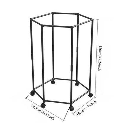 Hexagon Rotating Clothes Rack & Coat Hanger Stand