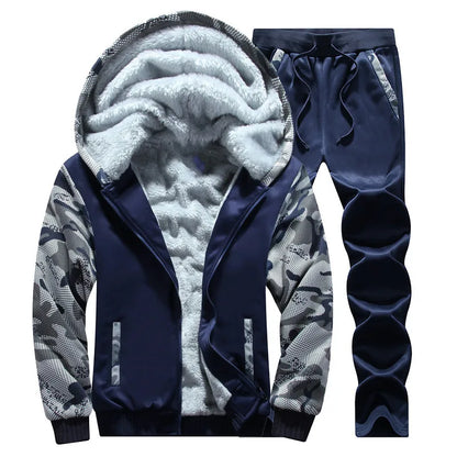 Men's Winter Sports Set: Warm Hooded Jacket & Pants
