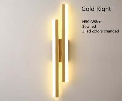 LED Wall Lamp Sconce - Dimmable 3-Color Modern Bedroom Light