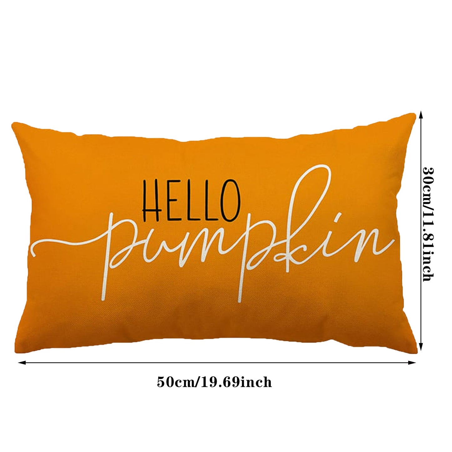  Pillow Covers 12x20 Linen - Hello Pumpkin Decor
