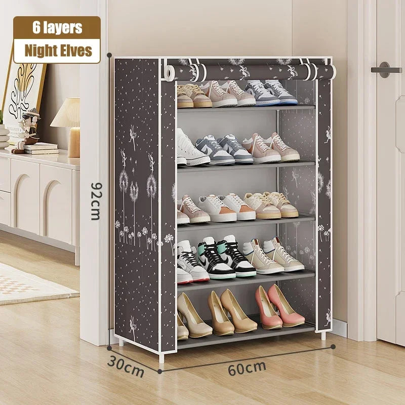 Multilayer Shoe Rack: Dustproof, Space-Saving Corner Organizer