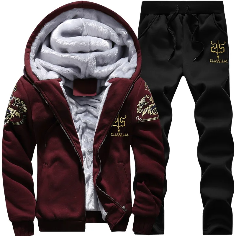 Men's Winter Sports Set: Warm Hooded Jacket & Pants