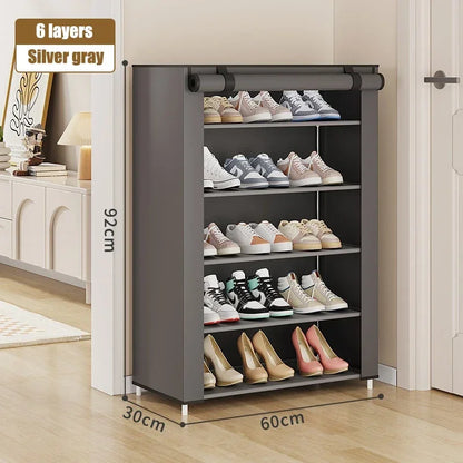 Multilayer Shoe Rack: Dustproof, Space-Saving Corner Organizer