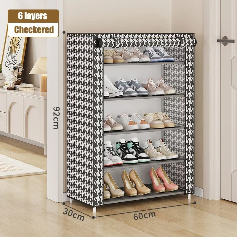 Multilayer Shoe Rack: Dustproof, Space-Saving Corner Organizer