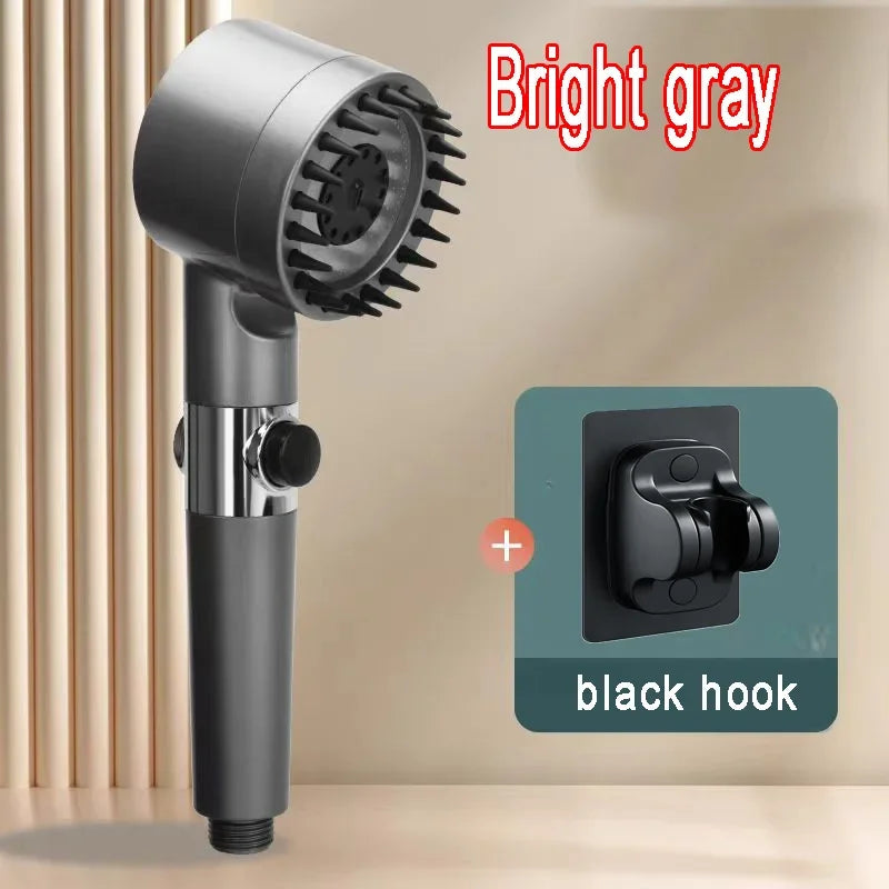 High Pressure Shower Head: 4-Mode Rain Shower with Filter