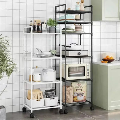 Durable Multi-Tier Storage Cart for Kitchen & Bathroom