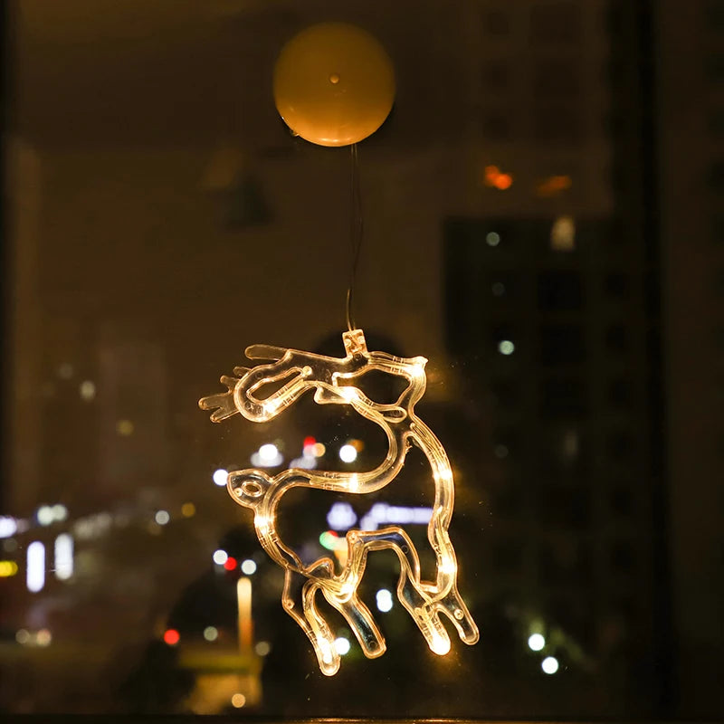 Christmas LED Lights: Warm Battery-Powered Window Decor