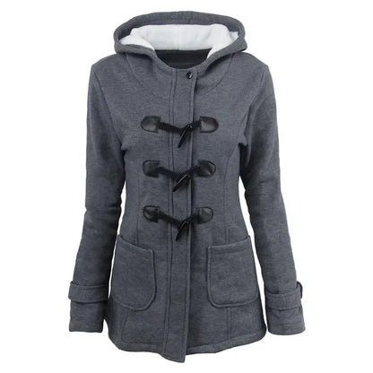 Casual Women's Overcoat: Hooded Jacket in 6 Colors