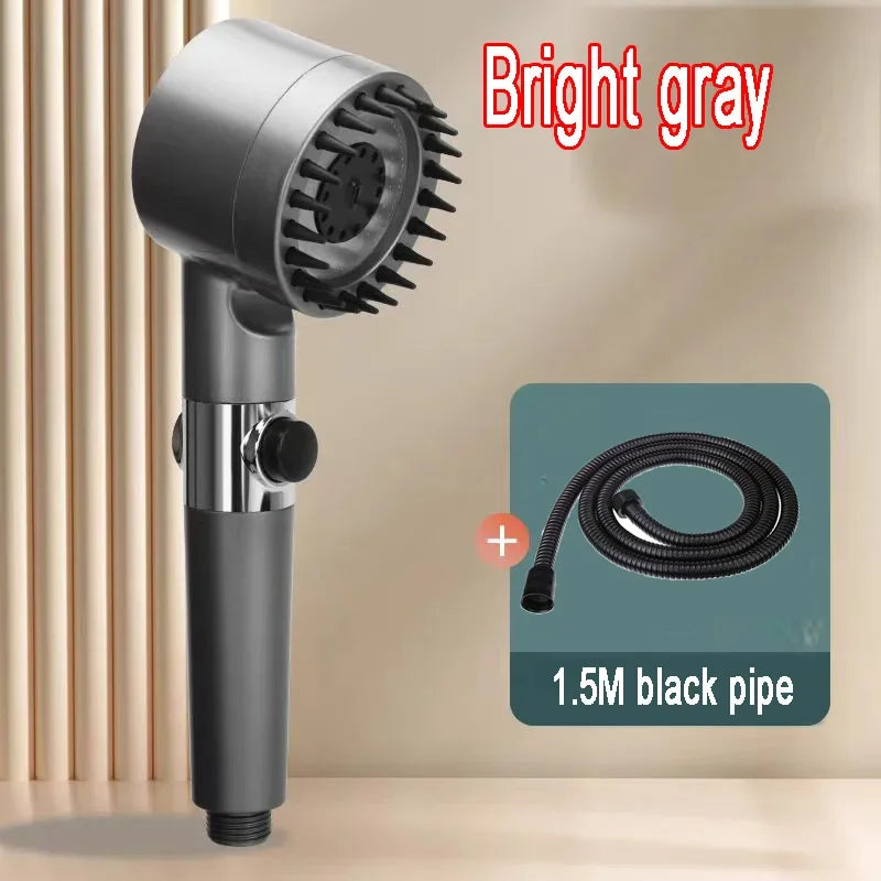 High Pressure Shower Head: 4-Mode Rain Shower with Filter