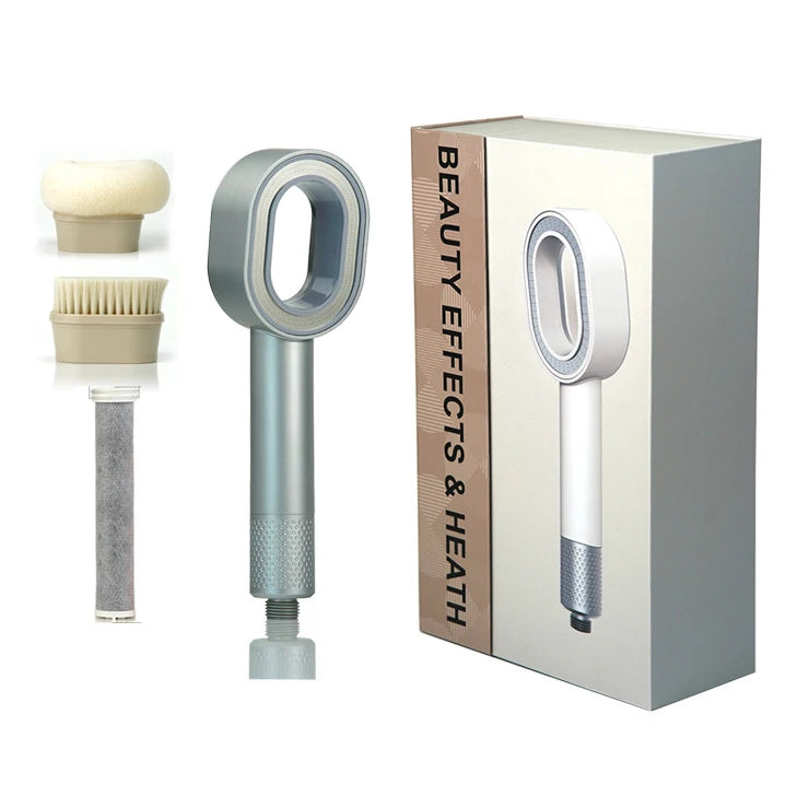 Filtered Shower Head: Pressurized Water-Saving Handheld Nozzle