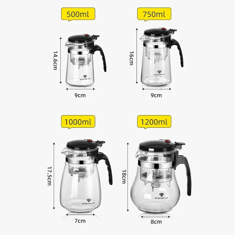Tea Kettle Glass Teapot Infuser: High-Temp Resistant 
