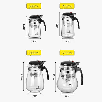 Tea Kettle Glass Teapot Infuser: High-Temp Resistant 